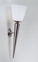Torche murale laiton véritable en nickel verre E27...