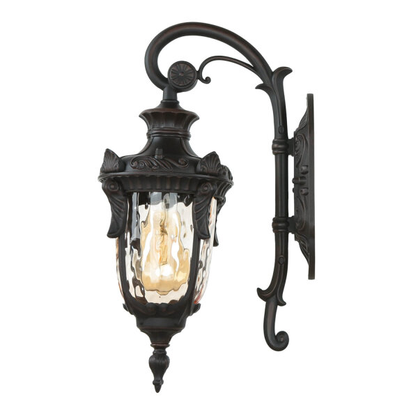 Lampe murale extérieure en bronze rustique IP44 Maison Cour