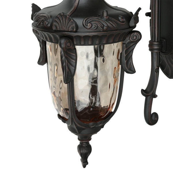 Lampe murale extérieure en bronze rustique IP44 Maison Cour