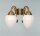 Applique 2 flammes laiton verre P:23 cm E27 ornements