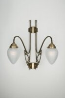Applique Art Nouveau Berliner laiton verre L:55 cm E27