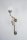Applique murale chaleureuse laiton verre blanc E27 H:86 cm