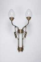 Applique décorative laiton verre bleu E27 L:44 cm