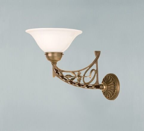 Applique Berliner laiton verre P:39 cm E27 Art Nouveau
