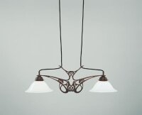 Lampe à suspendre antique laiton verre E27 73 cm...