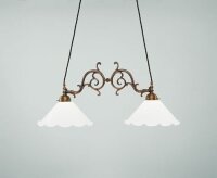 Lampe à suspendre Berliner laiton verre E27 77 cm...