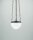 Suspension ronde laiton antique verre E27 &Oslash;17 cm