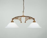 Elégante lampe à suspendre laiton verre E27...
