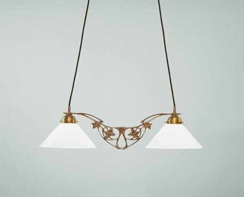 Lampe à suspendre Berliner laiton verre ornements E27 71 cm