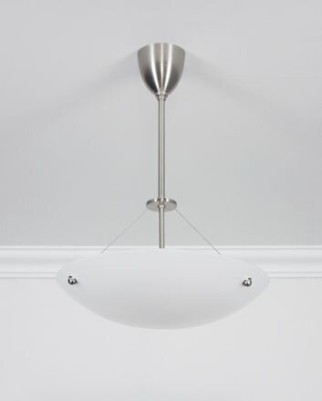 Lampe à suspendre ronde verre laiton en nickel G9 incl. Ø40 cm