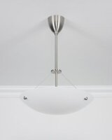 Lampe à suspendre ronde verre laiton en nickel G9...