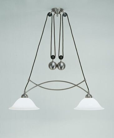 Blendarme lampe suspendue laiton verre 92 cm E27 en nickel