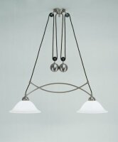 Blendarme lampe suspendue laiton verre 92 cm E27 en nickel
