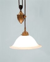 Elégante suspension Berlinoise laiton verre E27...