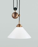 Blendarme Lampe &agrave; suspendre laiton verre E27 L:30 cm