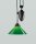 Lampe &agrave; suspendre antique laiton verre vert E27 &Oslash;30 cm &eacute;l&eacute;gant
