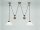Suspension flexible Art Nouveau laiton verre 2flmg