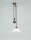 Suspension laiton verre E27 L:30 cm confortable