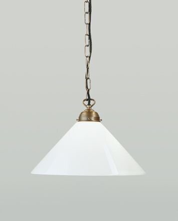 Lampe à suspendre ronde E27 Ø35 cm Berliner laiton verre