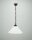 Lampe &agrave; suspendre antique ronde &Oslash;35 cm E27 laiton verre anti-&eacute;blouissant