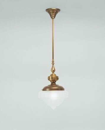 Laiton Lampe à suspendre verre anti-éblouissement E27 Ø28 cm confortable
