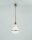 Art Nouveau Lampe &agrave; suspendre laiton verre E27 &Oslash;24 cm en nickel