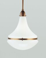 Suspension ronde Berliner laiton verre E27 Ø34 cm