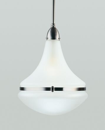 Suspension ronde laiton verre E27 Ø34 cm en nickel
