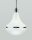 Suspension ronde laiton verre E27 &Oslash;34 cm en nickel