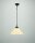 Lampe &agrave; suspendre laiton antique verre ivoire E27 &Oslash;30 cm