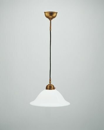 Lampe à suspendre Berliner laiton verre E27 Ø30 cm rond