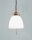 Suspension ronde laiton verre interrupteur &agrave; tirette E27 &Oslash;15 cm