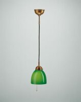 Lampe à suspendre Berliner laiton verre vert...
