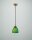 Lampe &agrave; suspendre Berliner laiton verre vert interrupteur &Oslash;15 cm