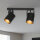 Spot de plafond noir 2 flmg E27