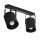 Spot de plafond noir 2 flmg E27