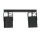 Spot de plafond noir 2 flmg E27