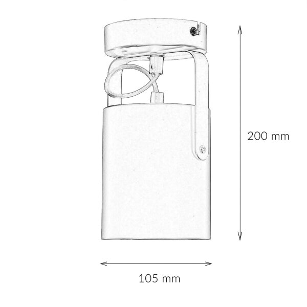 Projecteur plafond noir E27