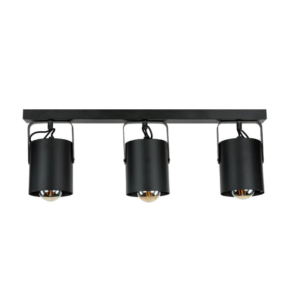 Projecteur de plafond noir 3 flmg E27