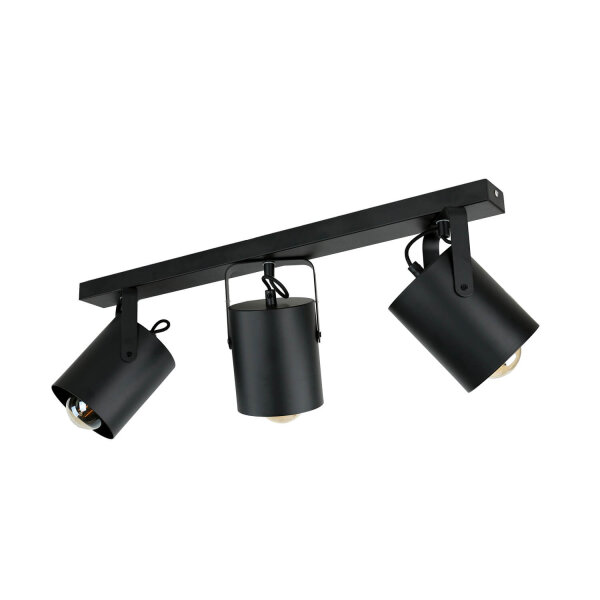 Projecteur de plafond noir 3 flmg E27