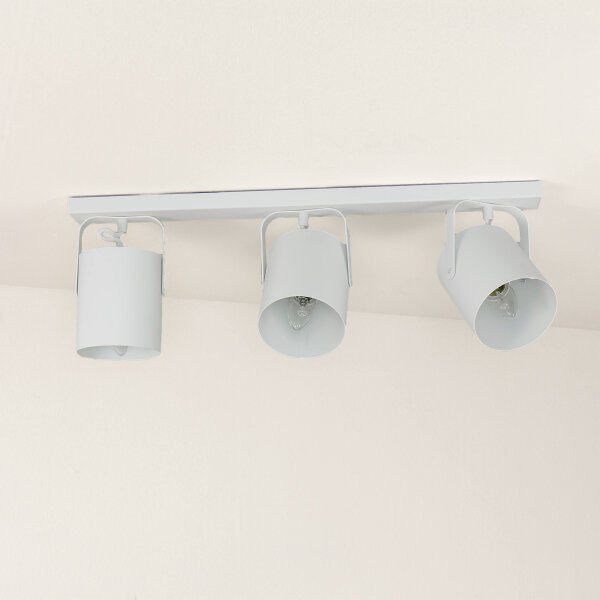 Spot de plafond blanc 3 flmg E27