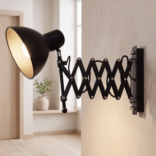 Applique murale rétro avec interrupteur extensible HARMONY