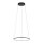 Suspension LED métal anneau Ø 45 cm noir 4000 K 600 lm