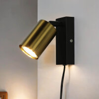 Applique avec interrupteur câble laiton GU10...