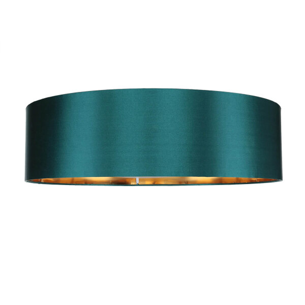 Lampe de plafonnier 4 flammes vert or tissu décoratif