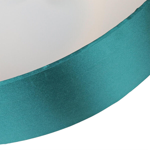 Lampe de plafonnier 4 flammes vert or tissu décoratif