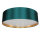 Lampe de plafonnier 4 flammes vert or tissu décoratif