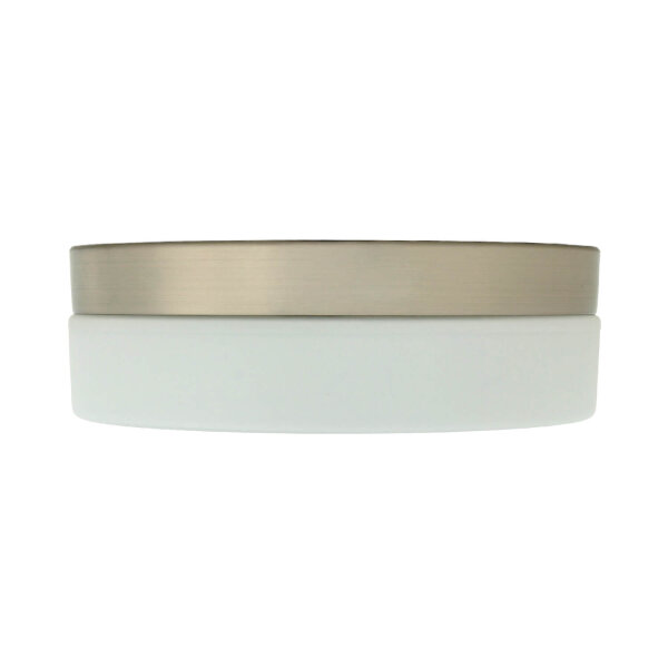 Plafonnier verre mat nickel