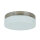 Plafonnier verre mat nickel