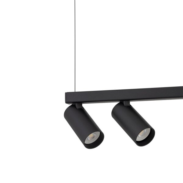 Suspension aluminium verre 107 cm GU10 G9 faible éblouissement
